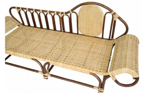 籐製カウチソファ<3人掛け：橋之口籐工芸工房>