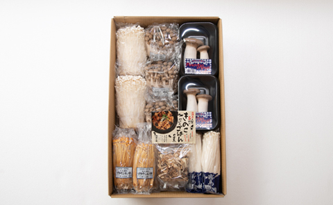 【農場直送】もぎたて霧島きのこと炊き込みご飯の素セット 約3.3kg（えのき茸 エリンギ ブナしめじ しめじ やしゃ茸 生きのこ 農場直送）