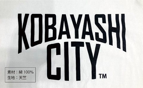 【白/L（ユニセックス）】「KOBAYASHI CITY」Tシャツ
