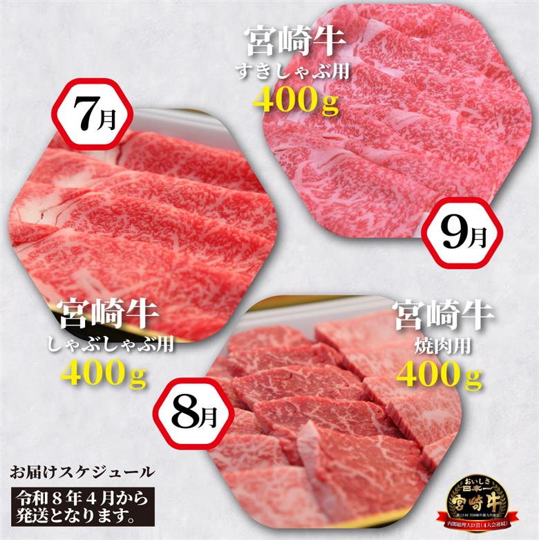 【定期便・全12回】西ノ原牧場直送 宮崎牛シルバーコース（肉定期便 黒毛和牛 和牛 赤身 霜降り ブランド牛 ステーキ 焼肉 すき焼き スライス 定期便 宮崎県 小林市 ）