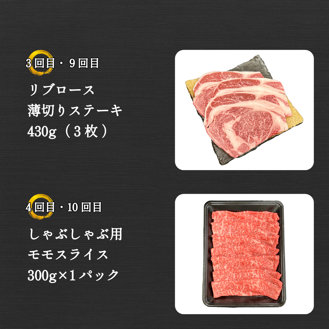 【定期便 全12回】宮崎県西ノ原牧場・なかにしプレミアム和牛バラエティ定期便（牛肉 黒毛和牛 すき焼き ヒレ モモ 定期便 A4 A5） 12回定期