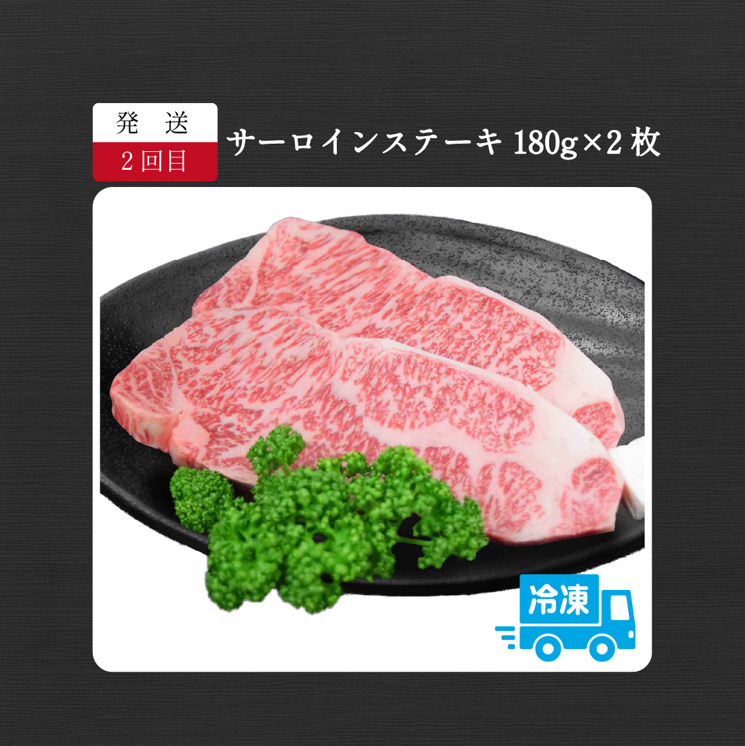 【定期便 全3回】宮崎県西ノ原牧場・なかにし和牛ステーキ定期便（牛肉 黒毛和牛 お肉 ステーキ サーロイン ヒレ 定期便） ３回定期