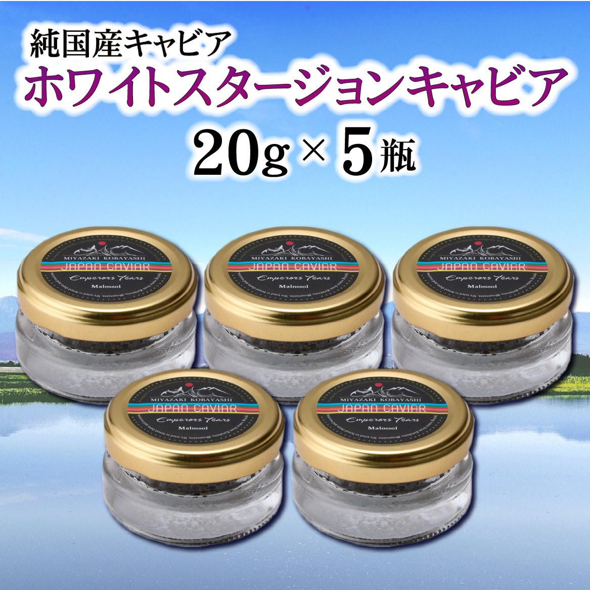 【純国産キャビア】ホワイトスタージョンキャビア 100g 皇帝の涙 国産 チョウザメ 魚卵 宮崎県 宮崎 小林市