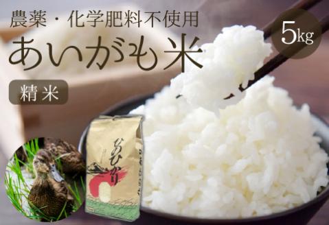【安心安全！合鴨農法】あいがも米（精米済みヒノヒカリ）　5kg