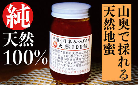 【山奥で採れる天然地蜜】天然100％純粋蜂蜜 600g