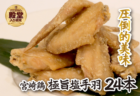 【手羽先サミット殿堂入り！】極旨塩 手羽先 唐揚げ 24本（国産 鶏肉 手羽 手羽先 唐揚げ 塩 味付き 限定 冷凍）