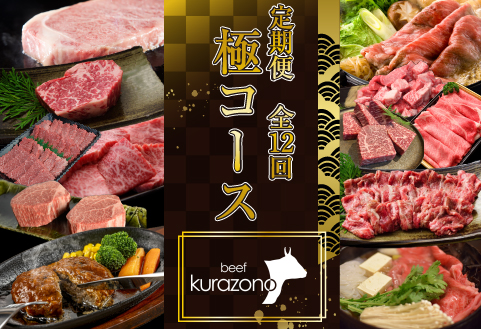 【お肉の定期便】百名店 極コース 全12回（牛肉 和牛 黒毛和牛 宮崎牛 ステーキ シャトーブリアン モモ サーロイン 赤身 定期便）