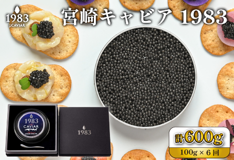 【定期便・全6回】＜国際線ファーストクラス採用＞宮崎キャビア1983 100g×6回（国産 キャビア 魚卵 宮崎県 宮崎 小林市 定期便）