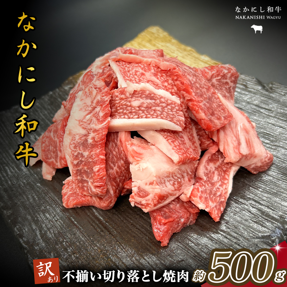 宮崎県西ノ原牧場・なかにし和牛訳あり不揃い切り落とし焼肉 500g（国産 牛肉 肉 宮崎牛 黒毛和牛 お肉 切り落とし なかにし和牛 焼肉 人気 訳あり 不揃い ）