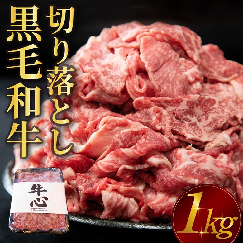 【選べる容量】【人気精肉店からお届け】小林市産黒毛和牛切り落とし 1kg （牛肉 黒毛和牛 訳あり 切り落とし 小間切れ 赤身 小分け） 1.0kg