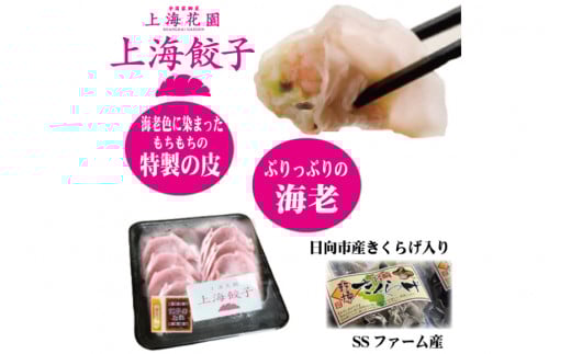 海老餃子 きくらげ入り 10×3 計30個 [サニーガーデン 宮崎県 日向市 452060640] 加工品 惣菜 エビ餃子 冷凍 餃子 ぎょうざ ギョウザ