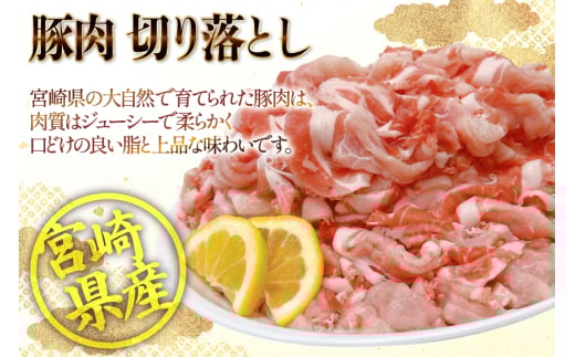 豚肉 小分け 宮崎県産豚肉 切り落とし 250g 14袋 計3.5kg セット [TRINITY 宮崎県 日向市 452061332] 真空パック こま切れ 宮崎 切落し 冷凍 細切れ ぶた こま切れ 小間切れ 肉