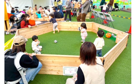 玩具 木製 ストリート サッカー いろは（五六八）スタジアム [海野建設 宮崎県 日向市 452061395] 国産 県産 杉 遊具 サッカー 変形 遊具