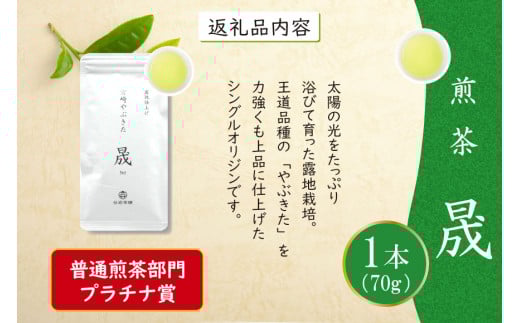 お茶 緑茶 煎茶 晟 70g×1本 [谷岩茶舗 宮崎県 日向市 452061610] 緑茶 やぶきた プラチナ賞 日本茶