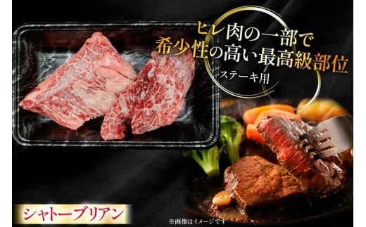 牛肉 宮崎牛 希少部位 シャトーブリアン 2枚 計300g [ローカルブランディング 宮崎県 日向市 452061396] 冷凍 黒毛和牛 黒毛 A4 A5 国産 ステーキ