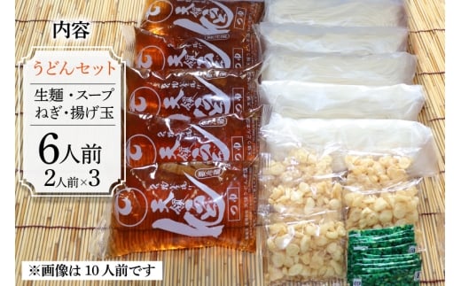 うどん 生麺 天領うどん つゆ ねぎ 揚げ玉 付き 6人前 セット [天領うどん本店 宮崎県 日向市 452061557] ウドン 釜揚げ 釜揚げうどん