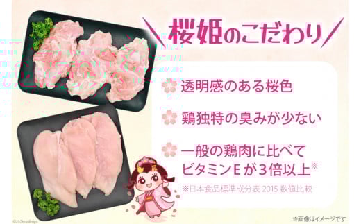 鶏肉 国産 桜姫（R） もも肉 2kg[日本ハムマーケティング 宮崎県 日向市 452060780] 冷凍 国産 もも 鶏もも肉 鶏モモ 鶏