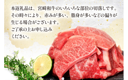 宮崎和牛 切り落とし 焼肉 900ｇ [道の駅「日向」物産館 宮崎県 日向市 452060796] 切落し きりおとし 牛肉 黒毛和牛