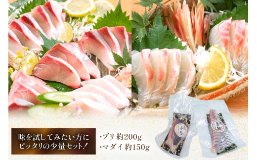 刺身 柵 ブリ 真鯛 少量贅沢 食べ比べ セット [請関水産 宮崎県 日向市 452061437] 冷蔵 詰め合わせ ぶり 鯛 真鯛 タイ 個包装