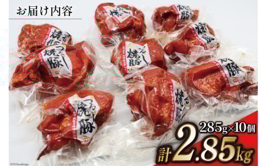 日本ハム 焼豚 つるし焼豚 285g×10個 計2.85kg [日本ハムマーケティング 宮崎県 日向市 452060952] 豚 豚肉 焼き豚 日本ハム 真空 冷蔵