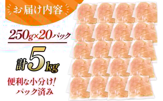 鶏肉 ささみ 宮崎県産 若鶏ささみ 5kg セット [TRINITY 宮崎県 日向市 452061347] ササミ 鶏ささみ 鶏ササミ 小分け 冷凍 真空パック 個包装 宮崎 若鶏 国産