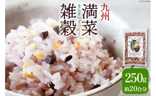 雑穀米 国産 混ぜるだけ 九州満菜 雑穀 250g 1 パック 約20合分 [オキス 宮崎県 日向市 452061133] 黒米 玄米 もち麦 押し麦 野菜 おにぎり お弁当 米 こめ