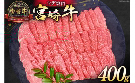 牛肉 宮崎牛 ウデ焼肉 400g [ミヤチク 宮崎県 日向市 452061584] 肉 ウデ 赤身 焼肉 冷凍