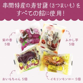 B-A3 串間の人気お芋スイーツ！串間のおいしい～ズセット(4種・合計20個)【玉味製菓】