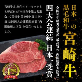 KU442 宮崎牛赤身ウデ肉400gと肩ロース300ｇの焼肉食べ比べセット（合計700g）