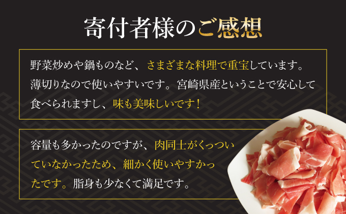 KU092-1【数量限定】宮崎県産豚こま切れ　計1kg(200g×5パック)　便利な個包装　【KU092】