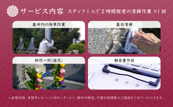 J-A1 墓のお手入れ代行サービス【串間市シルバー人材センター】