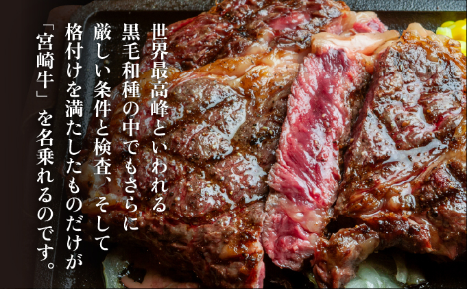 KU216＜冷蔵・真空包装＞A4等級以上！宮崎牛ロースステーキ(約200g)とろける旨み！【スーパーほりぐち】