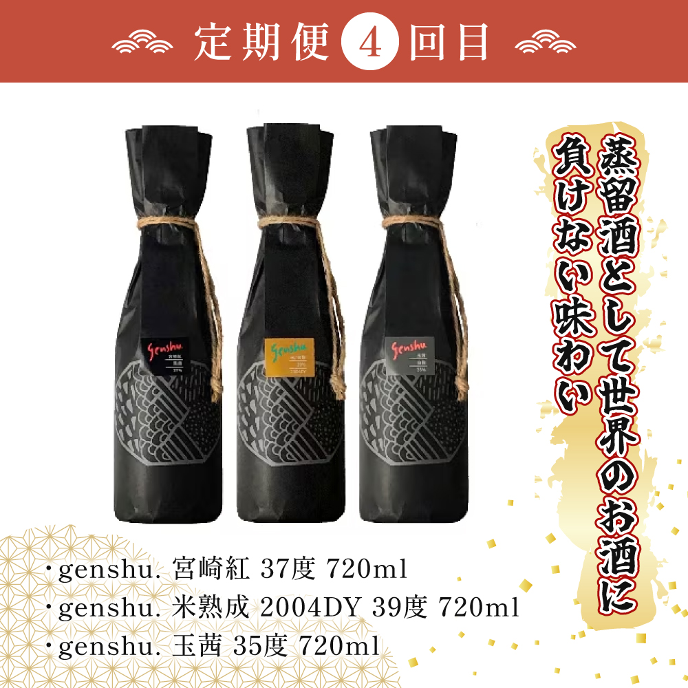 KU076 【定期便・全5回】松露酒造逸品揃え定期便5回コース 串間市の逸品を飲み比べ【松露酒造】