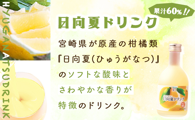 KU117 【定期便・全12回】驚きの果実感！トロピカル飲み比べセット ハーフボトル4本セット(各300ml、マンゴー、グァバ、パッションフルーツ、日向夏)×12回【宮崎果汁】