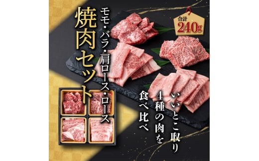 ＜2025年10月発送分＞ 宮崎牛旨さ!!牛ぎゅ～詰め三段重 合計690g 赤身モモ肉ステーキ、霜降り肩ローススライス、焼肉4種食べ比べ