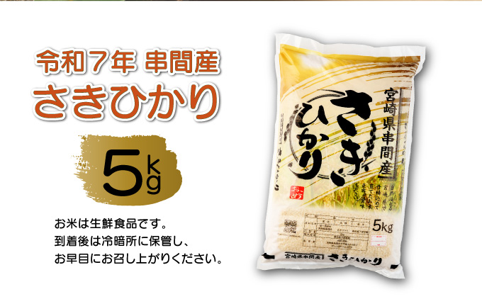 T-B2 ＜令和7年産＞宮崎県串間市産 超早場米「さきひかり」5kg(5kg×1袋)【松田農産】