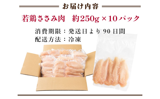 TRT04 若鶏筋なしささみ 2.5kgセット