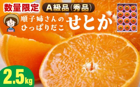 KU302 ≪数量限定・A級品≫ 順子姉さんのひっぱりだこ愛情せとか 2.5kg