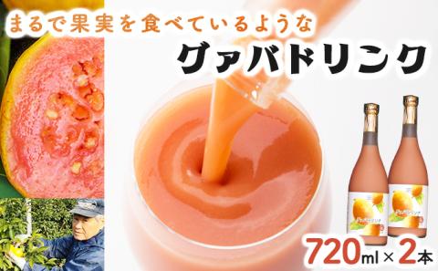 KU109 まるで果実を食べているような！ グァバドリンク２本セット (720ml×2本) 【宮崎果汁】