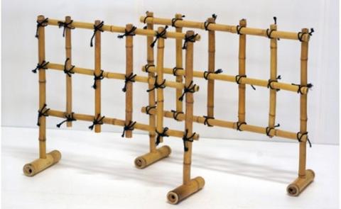 【3月末より寄附金額見直し】竹垣（足付き） 2個セット 竹家具専門店【梅里竹芸】<3-4>家具 伝統工芸品 竹製品 庭 宮崎県西都市