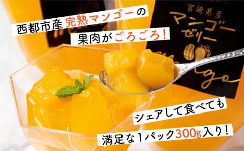 果肉たっぷりマンゴーゼリー（果肉入り）　300ｇ×3パック《JA西都オリジナル》＜1-265＞