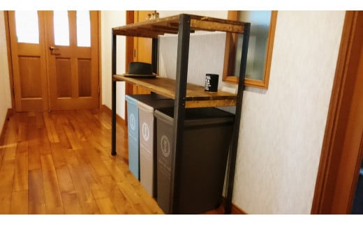 【天然無垢材】アイアンシェルフ（引き出しなしタイプ）　Interior G-S-S＜14-12＞家具 収納 収納棚 たな 宮崎県西都市