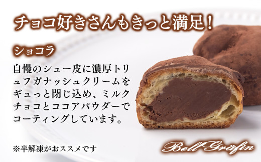 シュートリュフ・キャラメルシュートリュフ　10個セット 老舗洋菓子店「ベルグレフィン」<1-5>菓子 洋菓子 おやつ ギフト 食べ比べ 宮崎県西都市