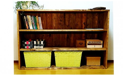 【天然無垢材】カウンター＆キッチンシェルフ　Interior G-S-S＜14-11＞家具 収納 収納棚 キッチン収納 たな 宮崎県西都市