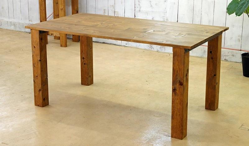 Interior G-S-S【天然無垢材】長方形ダイニングテーブル 天板1200×700＜13-6＞★