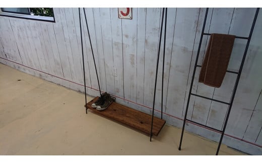 【天然無垢材】ハンガーラック　インダストリアル　Interior G-S-S＜13-3＞家具 収納 洋服かけ インテリア 宮崎県西都市