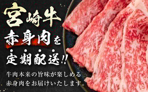 宮崎牛赤身尽くし4ヶ月定期便（合計2.4kg）小分け 焼肉 スライス ステーキ ブロック＜9-6＞W 定期便 肉定期便 牛肉 黒毛和牛 宮崎県西都市