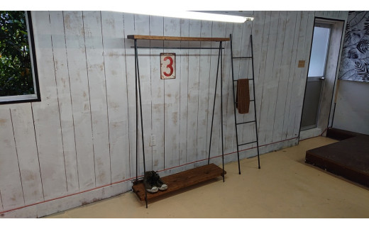 【天然無垢材】ハンガーラック インダストリアル　Interior G-S-S＜13-3＞★