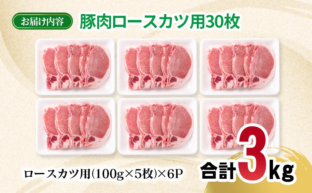 宮崎県産豚肉 ロースカツ用30枚セット 小分け 5枚入り×6パック＜2-110＞