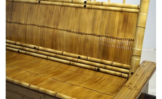 健康長椅子（3人掛け） 竹家具専門店【梅里竹芸】<90-1>